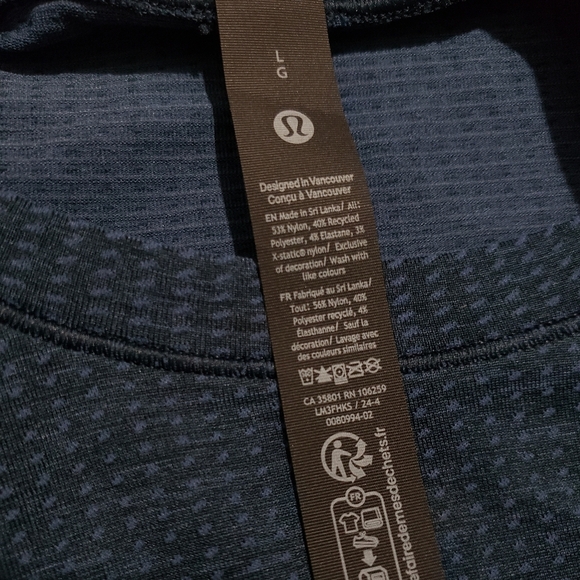 LULULEMON - Metal Vent Tech Long-Sleeve Shirt Mineral Blue / True navy - Size XL - Picture 7 of 7